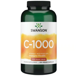 Swanson Witamina C 1000 mg z Dziką Różą 250 veg kapsułek