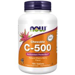 Now Foods Witamina C 500 mg Cherry 100 tabletek do ssania