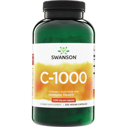 Swanson Witamina C 1000 mg z Dziką Różą 250 veg kapsułek