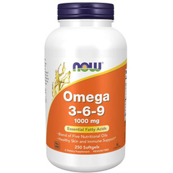 Now Foods Omega 3-6-9 1000 mg 250 kapsułek