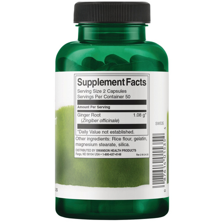 Swanson Imbir (Ginger Root) 540 mg 100 kapsułek