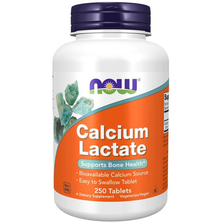 Now Foods Mleczan Wapnia (Calcium Lactate) 250 tabletek