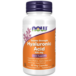 Now Foods Kwas Hialuronowy 100 mg Double Strength 60 kapsułek