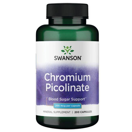 Swanson Pikolinian Chromu 200 mcg 200 kapsułek