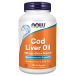 Now Foods Cod Liver Oil 1000 mg Extra Strength 180 kapsułek