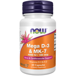 Now Foods Witamina D3 4000 iu + K2 MK7 180 mcg 60 veg kapsułek
