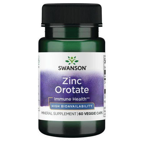 Swanson Orotan Cynku 10 mg 60 kapsułek