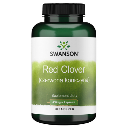 Swanson Czerwona Koniczyna (Red Clover Blossom) 430 mg 90 kapsułek
