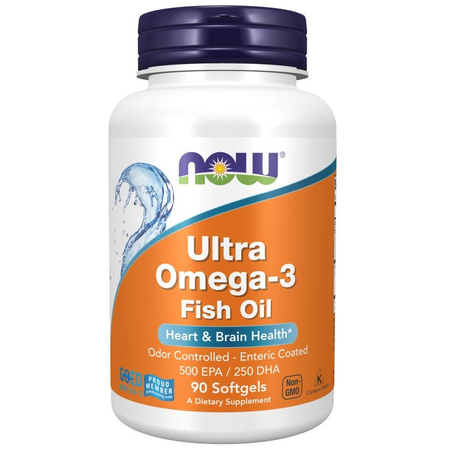 Now Foods Ultra Omega-3 Fish Oil (Bovine Gelatin) 180 kapsułek