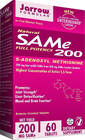Jarrow Formulas SAMe 200 mg 60 tabletek