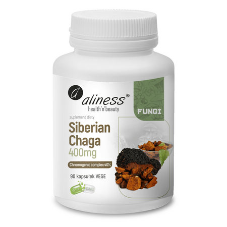Aliness Siberian Chaga Extract 400mg 90 kapsułek