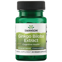 Swanson Ginkgo Biloba Extract 60 mg 30 kapsułek