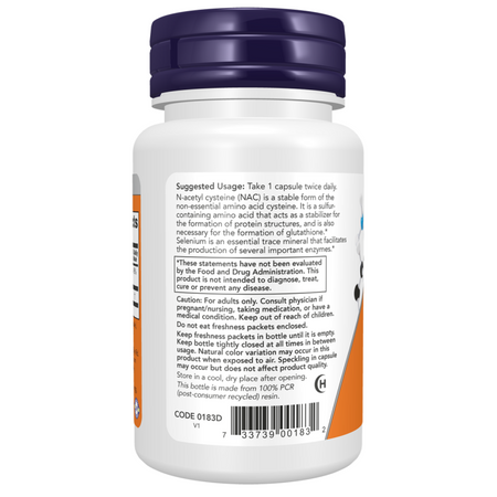 Now Foods NAC 600 mg 100 veg kapsułek