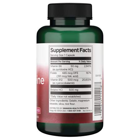 Swanson Homocysteina Formuła 120 kapsułek