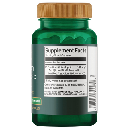Swanson R-ALA Kwas R Alfa Liponowy (R-Fraction) 100 mg 60 kapsułek
