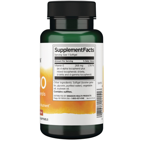 Swanson Witamina E (mieszanka tokoferoli) 268 mg 100 kapsułek