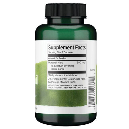 Swanson Skrzyp Polny (Horsetail) 500 mg 90 kapsułek