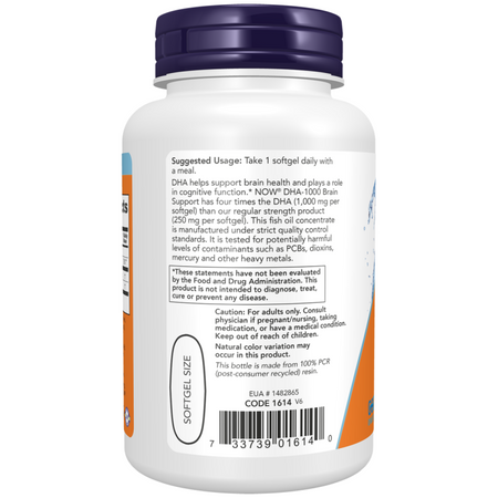 Now Foods DHA-1000 Fish Oil Extra Strength 90 kapsułek