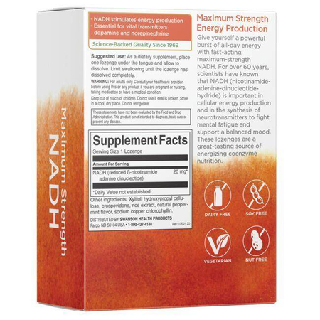 Swanson NADH Fast-Acting 20 mg 30 tabletek