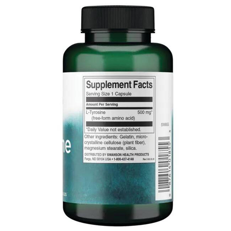 Swanson L-Tyrozyna 500 mg 100 kapsułek