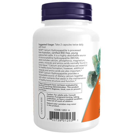 Now Foods Hydroksyapatyt Wapnia 120 kapsułek