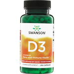 Swanson Witamina D3 2000 IU Cholekalcyferol 250 kapsułek