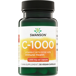 Swanson Witamina C 1000 mg z Dziką Różą 30 veg kapsułek