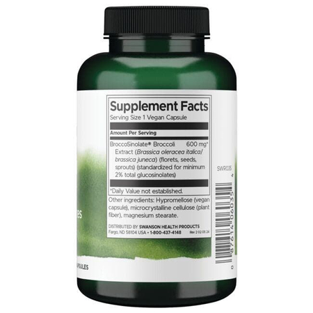 Swanson Brokuł 600 mg Extract 120 kapsułek