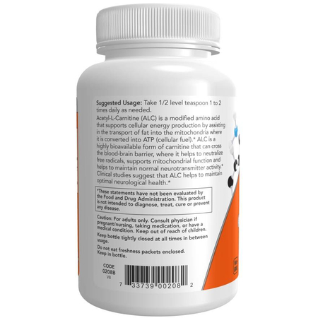 Now Foods Acetyl-L-Carnitine Pure Puder 85 g
