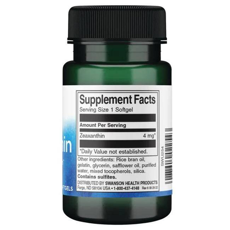 Swanson Zeaksantyna 4 mg 60 kapsułek