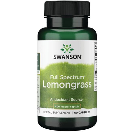 Swanson Cytrynowa Trawa (Lemongrass) 400 mg 60 kapsułek