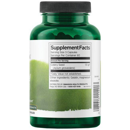 Swanson Seler (Celery Seed) 500 mg 180 kapsułek