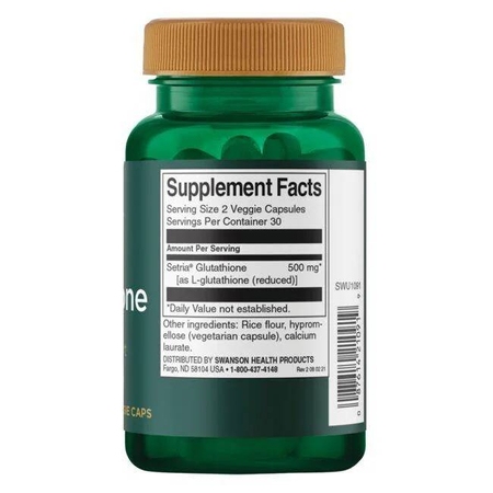 Swanson L-Glutation 250 mg 60 kapsułek