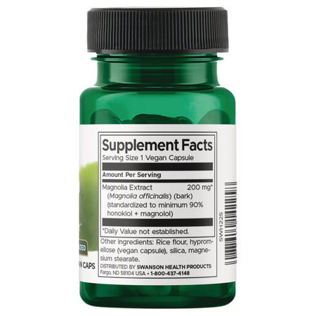 Swanson Magnolia Lekarska 200 mg Extract 30 kapsułek