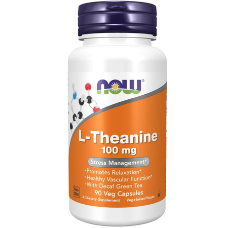 Now Foods L-Teanina 100 mg 90 veg kapsułek