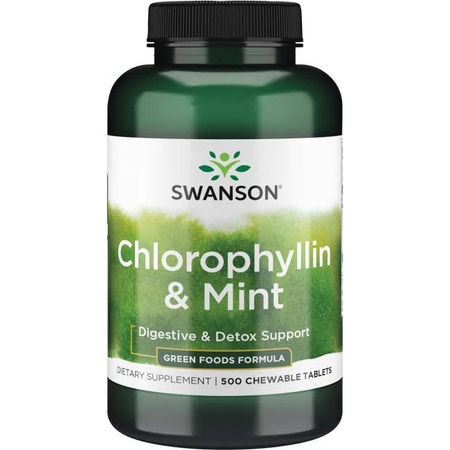 Swanson Chlorofil i Miętą 500 tabletek do ssania