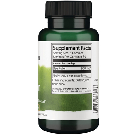 Swanson Bee Pollen (Pyłek Pszczeli) 400 mg 100 kapsułek