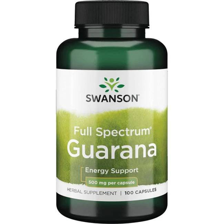 Swanson Guarana 500 mg 100 kapsułek