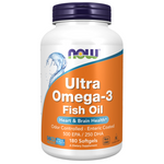 Now Foods Ultra Omega-3 Fish Oil (Bovine Gelatin) 180 kapsułek