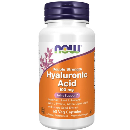Now Foods Kwas Hialuronowy 100 mg Double Strength 60 kapsułek