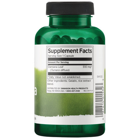 Swanson Damiana 510 mg 100 kapsułek