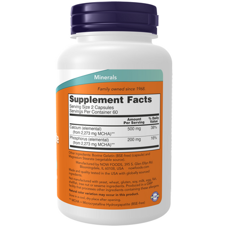 Now Foods Hydroksyapatyt Wapnia 120 kapsułek