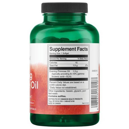 Swanson Olej z Wiesiołka (Evening Primrose Oil) 1300 mg 100 kapsułek