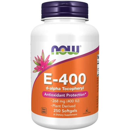 Now Foods Witamina E-400 D-Alfa Tokoferol 250 kapsułek