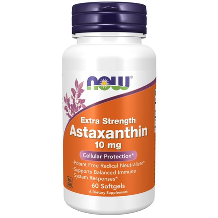 Now Foods Astaxanthin Extra Strength 10 mg 60 kapsułek