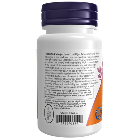 Now Foods Ubiquinol CoQH-CF 50 mg 60 kapsułek
