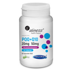Aliness PQQ 20 mg + Koenzym Q10 50 mg 60 kapsułek vege