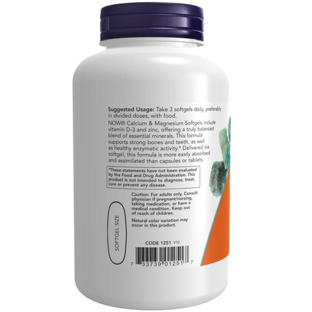 Now Foods Wapń i Magnez 120 kapsułek