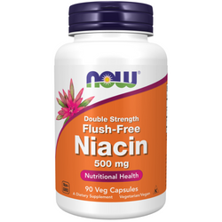 Now Foods Niacyna Double Strength 500 mg Flush Free 90 veg kapsułek