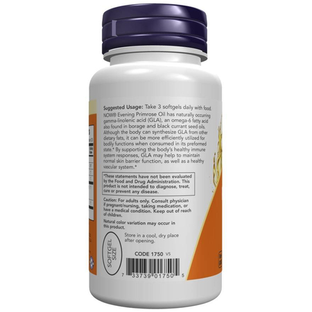 Now Foods Olej z Wiesiołka (Evening Primrose Oil) 500 mg 250 kapsułek